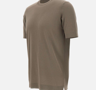 FILIPPO DE LAURENTIIS T-shirt in crepe di cotone GREEN Uomo 