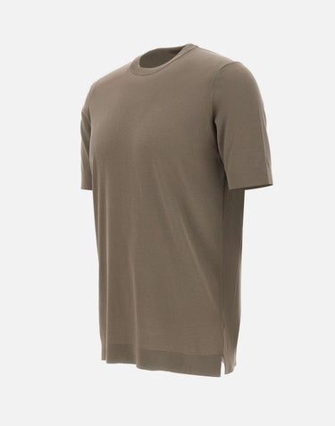 FILIPPO DE LAURENTIIS T-shirt in crepe di cotone GREEN Uomo 
