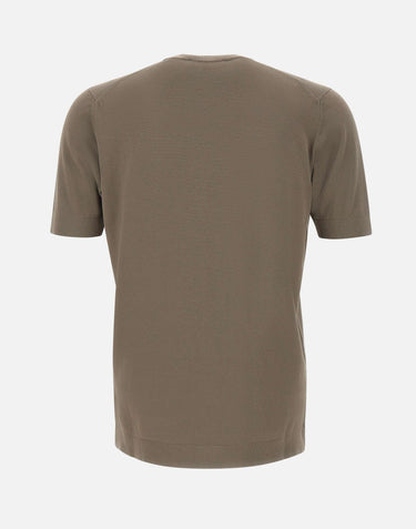 FILIPPO DE LAURENTIIS T-shirt in crepe di cotone GREEN Uomo 