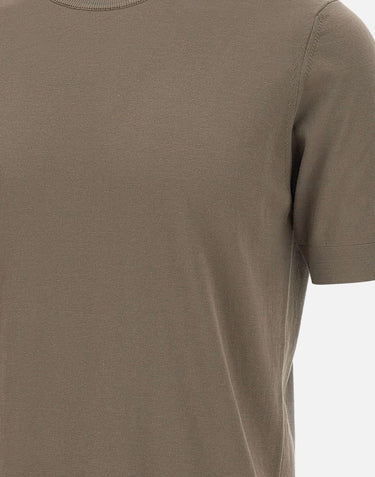 FILIPPO DE LAURENTIIS T-shirt in crepe di cotone GREEN Uomo 