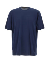 FILIPPO DE LAURENTIIS T-shirt in crêpe di cotone BLUE Uomo 