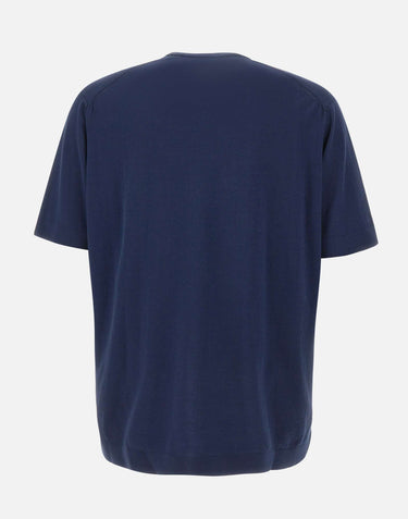 FILIPPO DE LAURENTIIS T-shirt in crêpe di cotone BLUE Uomo 
