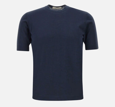 FILIPPO DE LAURENTIIS Maglia in crêpe di cotone BLUE Uomo 