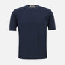 FILIPPO DE LAURENTIIS Maglia in crêpe di cotone BLUE Uomo 