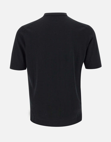 FILIPPO DE LAURENTIIS T-shirt in crepe di cotone BLACK Uomo 