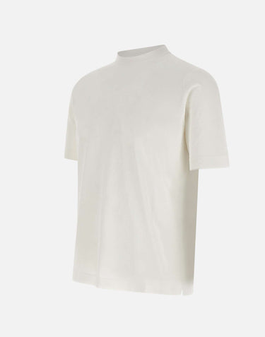 T-shirt in crepe di cotone TS0MC CR18R001 FILIPPO DE LAURENTIIS 