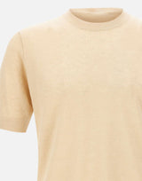 FILIPPO DE LAURENTIIS T-shirt in misto lino e cotone BEIGE Uomo 