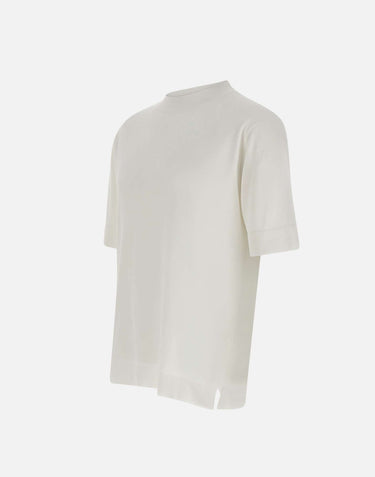FILIPPO DE LAURENTIIS T-shirt in crêpe di cotone WHITE Uomo 