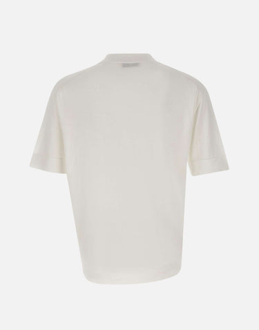 FILIPPO DE LAURENTIIS T-shirt in crêpe di cotone WHITE Uomo 