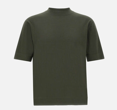 FILIPPO DE LAURENTIIS T-shirt "MC Over" in crêpe di cotone GREEN Uomo 