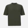 FILIPPO DE LAURENTIIS T-shirt "MC Over" in crêpe di cotone GREEN Uomo 