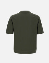 FILIPPO DE LAURENTIIS T-shirt "MC Over" in crêpe di cotone GREEN Uomo 