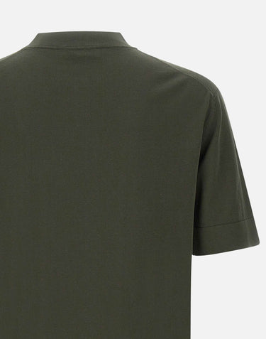 FILIPPO DE LAURENTIIS T-shirt "MC Over" in crêpe di cotone GREEN Uomo 