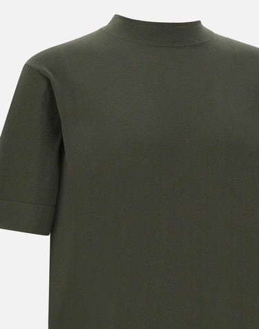 FILIPPO DE LAURENTIIS T-shirt "MC Over" in crêpe di cotone GREEN Uomo 