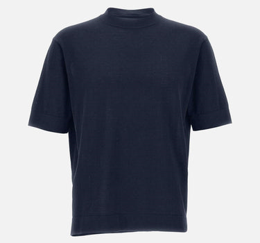 FILIPPO DE LAURENTIIS T-shirt in crêpe di cotone BLUE Uomo 