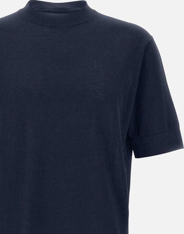 FILIPPO DE LAURENTIIS T-shirt in crêpe di cotone BLUE Uomo 