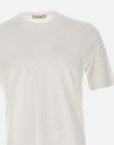 FILIPPO DE LAURENTIIS T-shirt in crêpe di cotone WHITE Uomo 