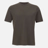 FILIPPO DE LAURENTIIS T-shirt in crepe di cotone BROWN Uomo 