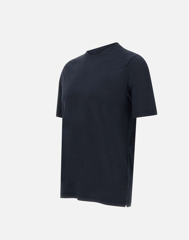 FILIPPO DE LAURENTIIS T-shirt in crêpe di cotone BLUE Uomo 