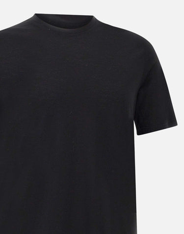FILIPPO DE LAURENTIIS T-shirt in crêpe di cotone BLACK Uomo 
