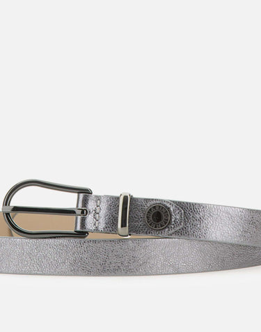 Cintura in pelle metallizzata CN9903704 VNCMETCITYNOIRE GIANNI CHIARINI 