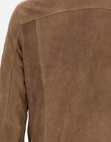 Giacca in pelle effetto stropicciato GU26S20098VBRUSH TERRA GIORGIO BRATO 