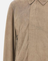 Giacca in pelle scamosciata GU26S24098CMAK GREY GIORGIO BRATO 