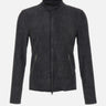 GIORGIO BRATO Giacca in pelle cerata BLACK Uomo 