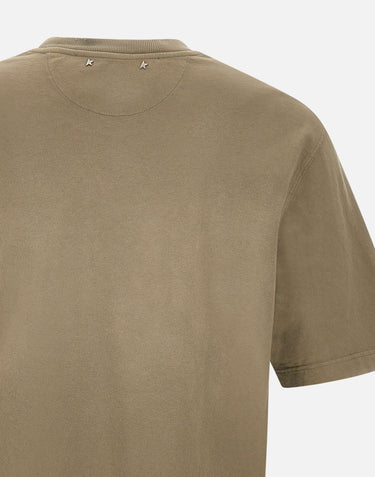 GOLDEN GOOSE T-shirt in jersey di cotone GREEN Unisex 