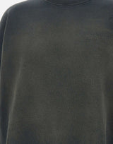 GOLDEN GOOSE Felpa in cotone con ricamo logato BLACK Unisex 