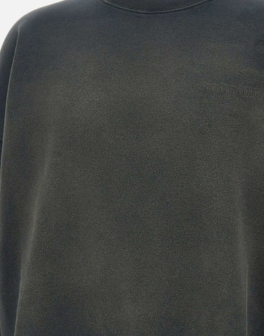 GOLDEN GOOSE Felpa in cotone con ricamo logato BLACK Unisex 