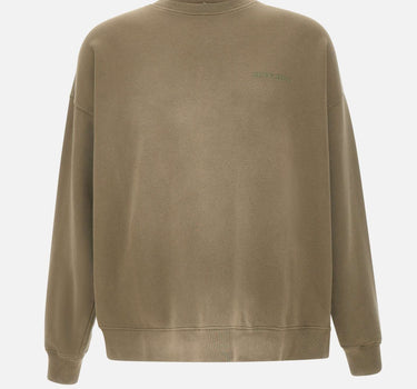 GOLDEN GOOSE Felpa in cotone con ricamo logato GREEN Unisex 