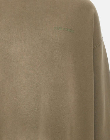 GOLDEN GOOSE Felpa in cotone con ricamo logato GREEN Unisex 