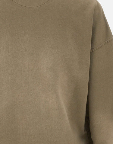 GOLDEN GOOSE Felpa in cotone con ricamo logato GREEN Unisex 