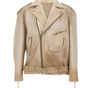 GOLDEN GOOSE Giacca in pelle "Phoebe" BEIGE Unisex 