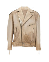 GOLDEN GOOSE Giacca in pelle "Phoebe" BEIGE Unisex 