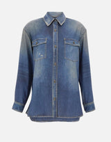 GOLDEN GOOSE Camicia over "Patty" BLUE Donna 