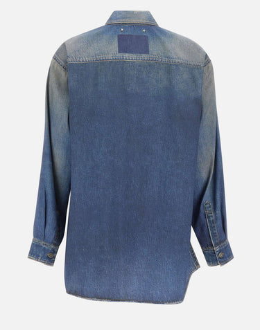 GOLDEN GOOSE Camicia over "Patty" BLUE Donna 