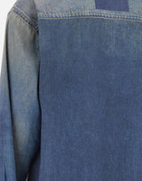 GOLDEN GOOSE Camicia over "Patty" BLUE Donna 