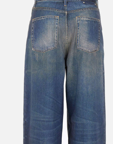 GOLDEN GOOSE Pantaloni "Melody Boyfriend" BLUE Donna 