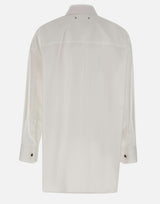 GOLDEN GOOSE Camicia over in cotone con dettaglio plissé WHITE Donna 