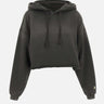 GOLDEN GOOSE Felpa crop over con cappuccio GREY Donna 