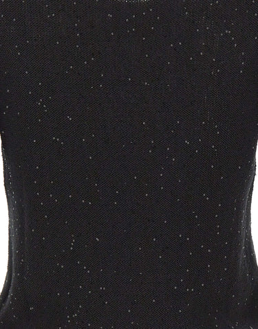 GRAN SASSO Maglia a maniche corte con paillettes BLACK Donna 