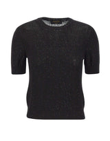 GRAN SASSO Maglia a maniche corte con paillettes BLACK Donna 