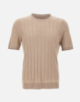 GRAN SASSO Maglia in seta a maniche corte BEIGE Uomo 
