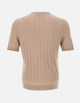 GRAN SASSO Maglia in seta a maniche corte BEIGE Uomo 