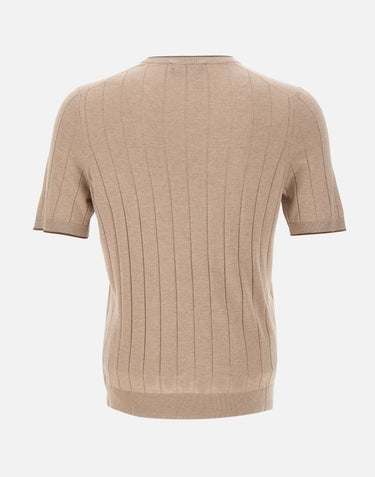 GRAN SASSO Maglia in seta a maniche corte BEIGE Uomo 