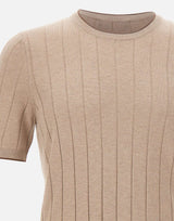 GRAN SASSO Maglia in seta a maniche corte BEIGE Uomo 
