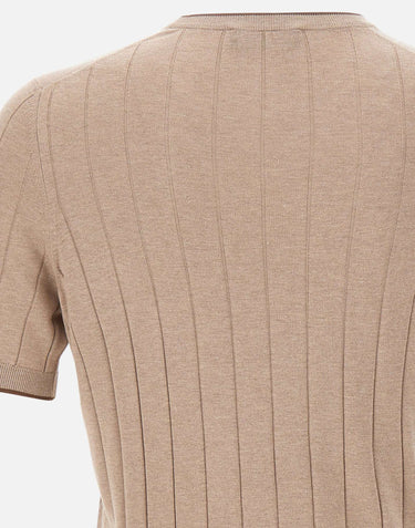 GRAN SASSO Maglia in seta a maniche corte BEIGE Uomo 