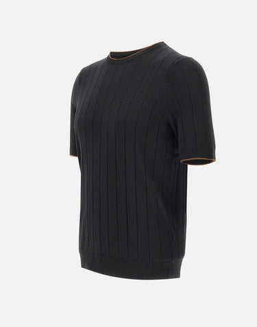 Maglia in seta a maniche corte 43116 23510099 GRAN SASSO 